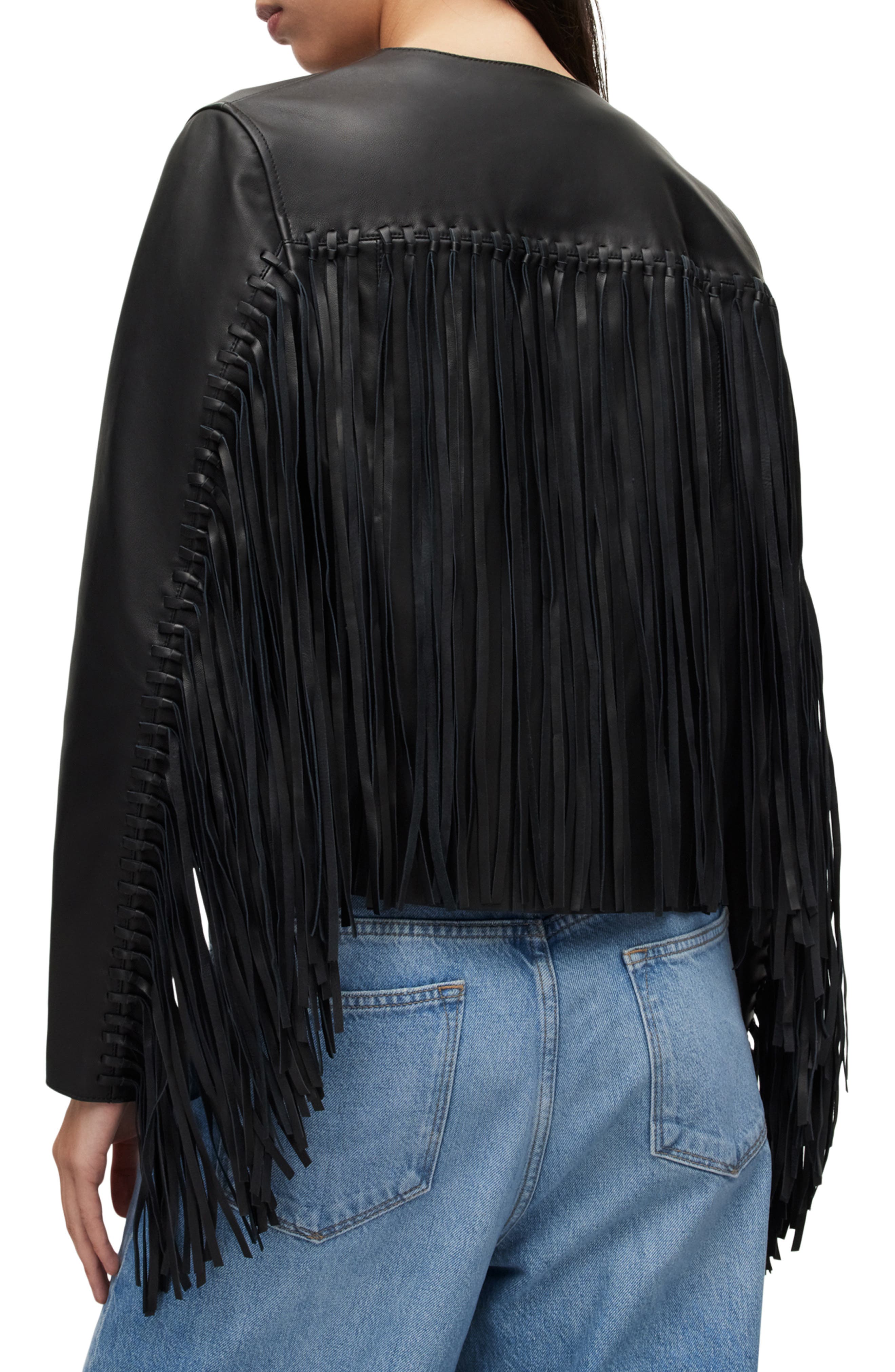 Reema Fringe Leather Jacket - image 2