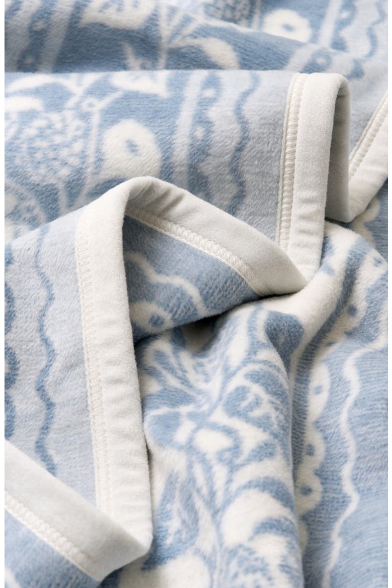 Clara Stripe Throw Blanket, Alternate, color, BLUE