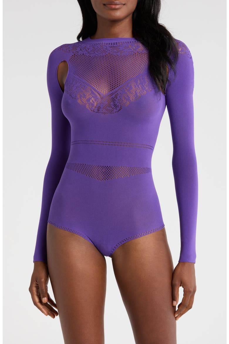 Matilda Long Sleeve Teddy, Main, color, PURPLE