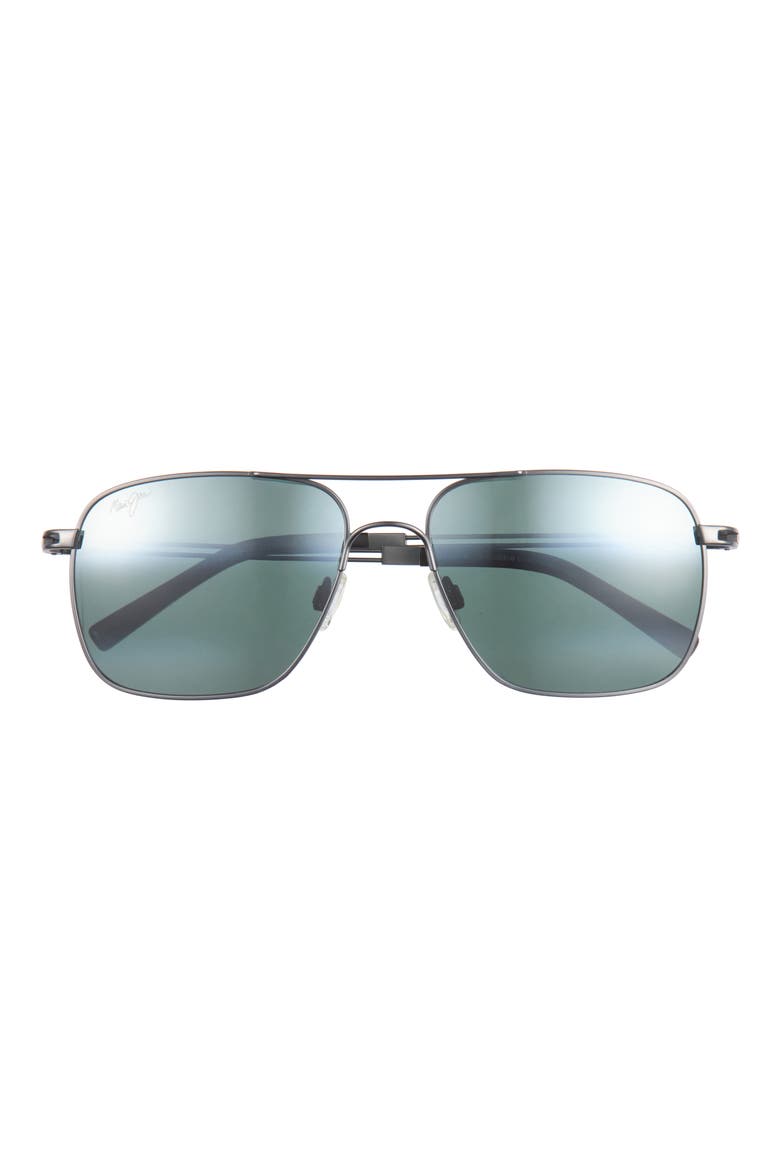 Polarized Navigator Sunglasses, Main, color, GUNMETAL GUNMETAL GREY