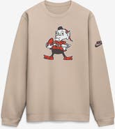 Nike Men's Nike Sand Cleveland Browns I-Formation Rewind Club Crew Sweatshirt