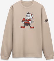 Nike Men's Nike Sand Cleveland Browns I-Formation Rewind Club Crew Sweatshirt