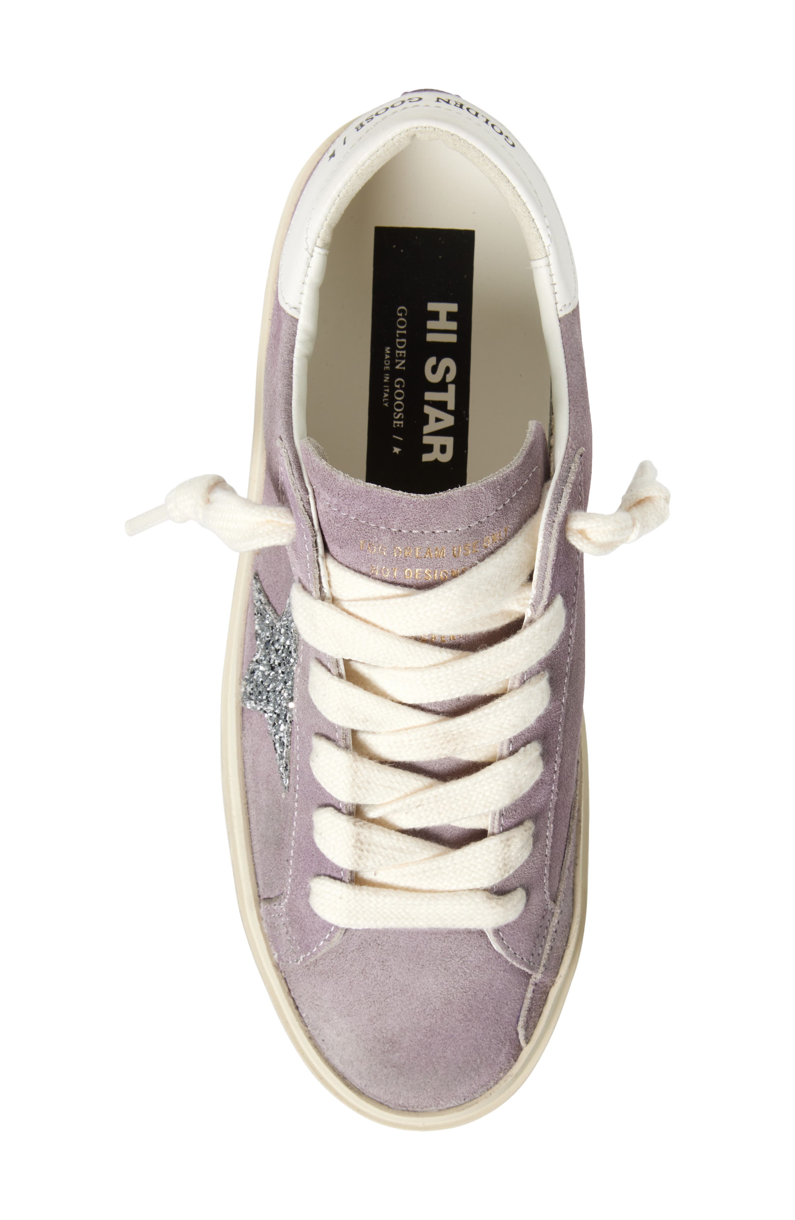 Golden Goose Hi Star Platform Sneaker, Alternate, color, Lilac/ Silver/ White