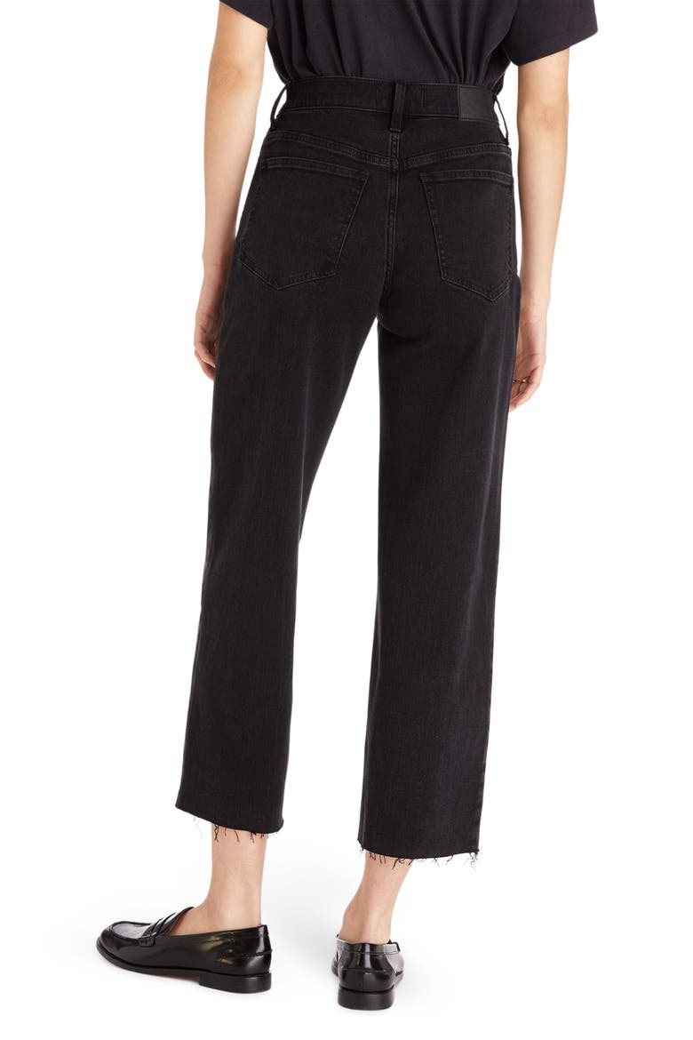 The Perfect Vintage Raw Hem Corset High Waist Straight Leg Jeans, Alternate, color, LUNAR WASH