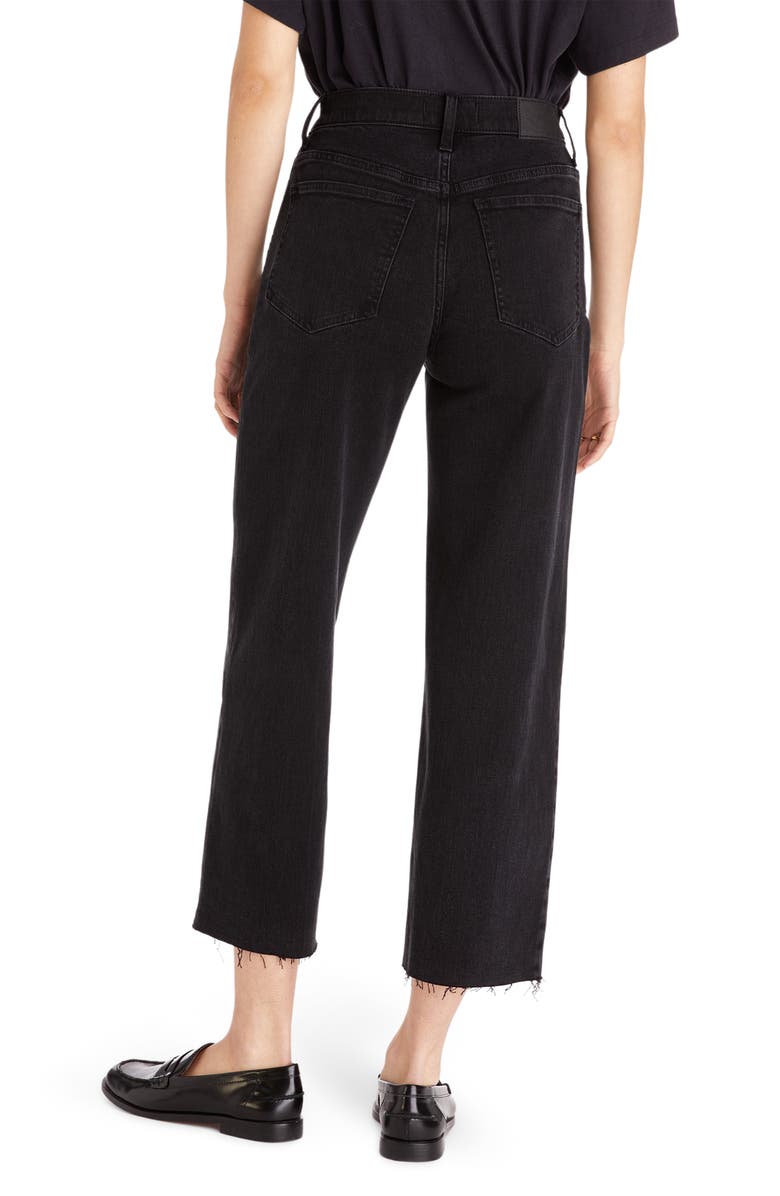 Madewell The Perfect Vintage Raw Hem Corset High Waist Straight Leg Jeans, Alternate, color,