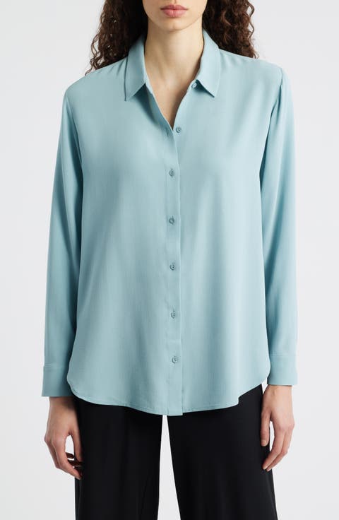 Classic Collared Silk Shirt