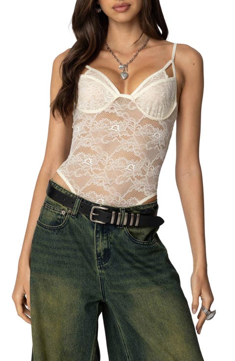 Cutout Lace Bodysuit