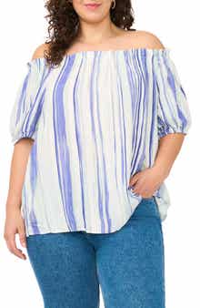 Vince Camuto Stripe Off the Shoulder Top