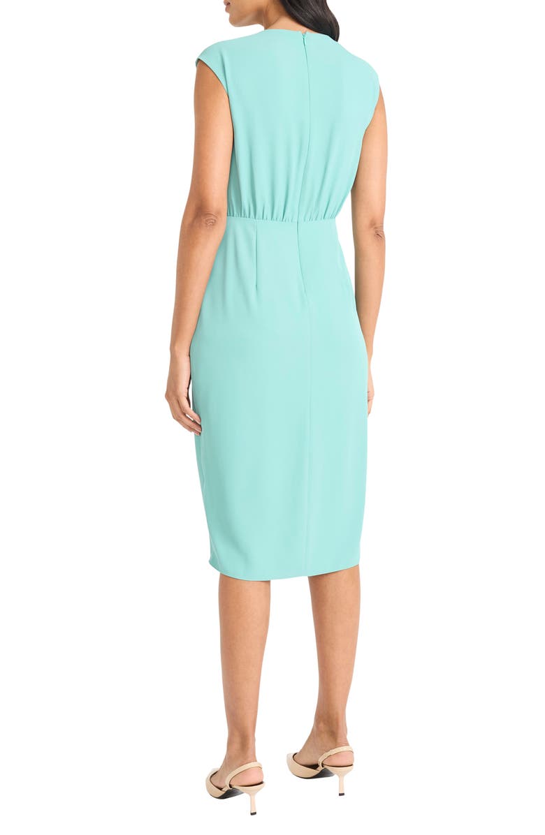 Maggy London Sleeveless Draped Midi Dress, Alternate, color, Canton
