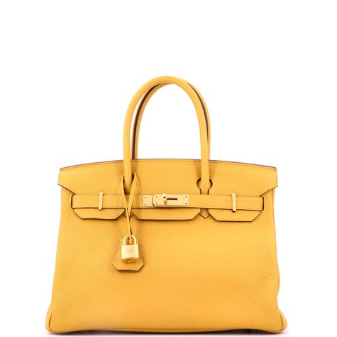 Birkin Handbag Yellow Togo With Gold Hardware 30