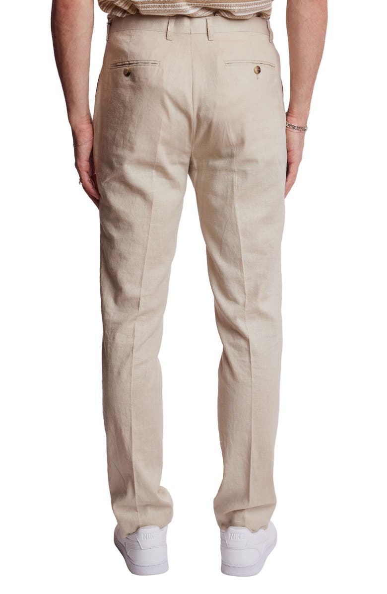 PAISLEY & GRAY Downing Slim Flat Front Linen Blend Dress Pants, Alternate, color, 