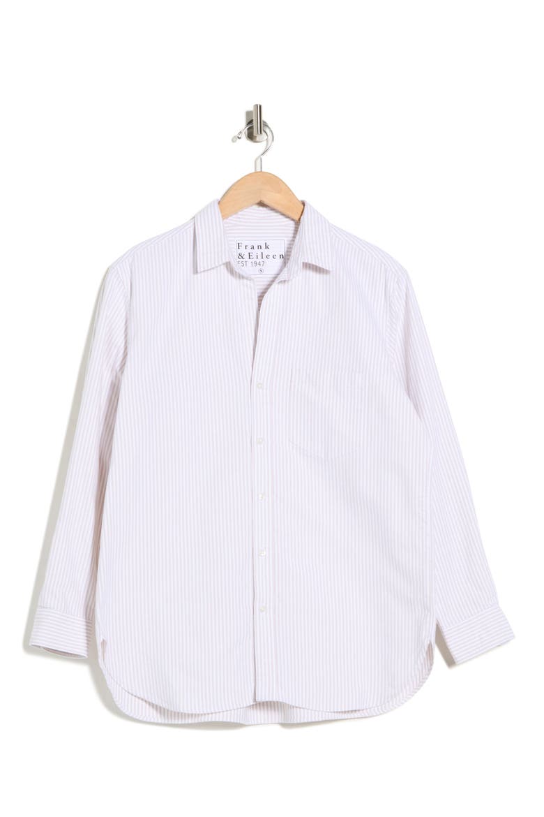 Joedy Cotton Button-Up Shirt, Alternate, color, TAN STRIPE