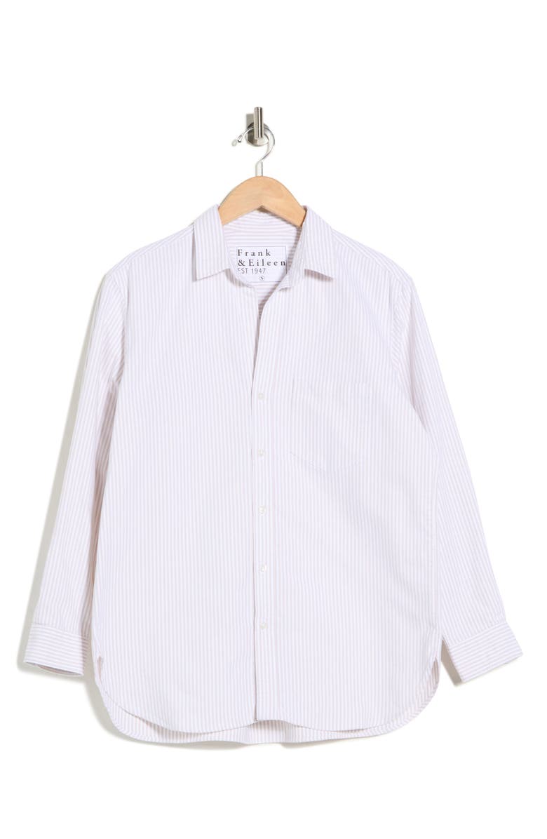 Frank & Eileen Joedy Cotton Button-Up Shirt, Main, color, Tan Stripe