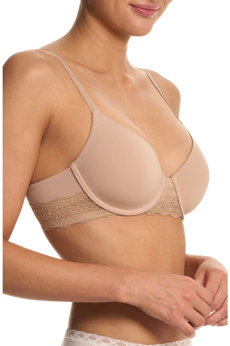 Beyond Perfect Lace Underwire T-Shirt Bra, Alternate, color, CAFE