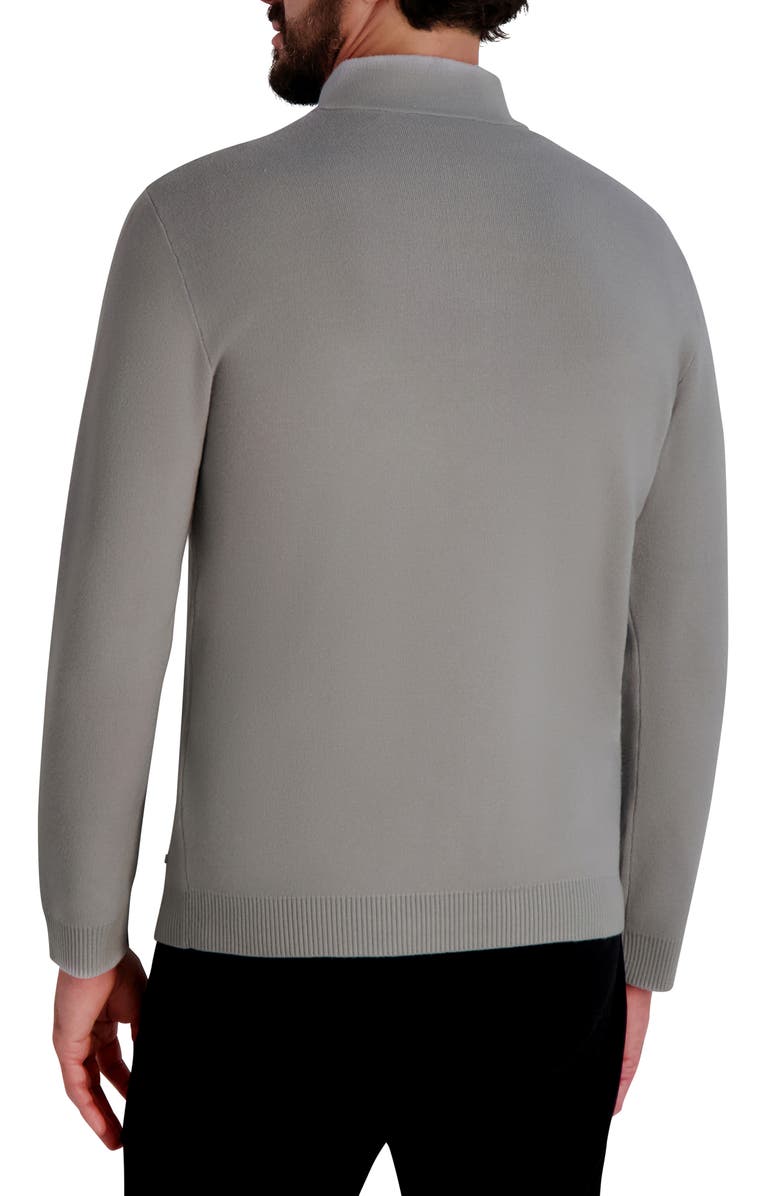 KARL LAGERFELD PARIS Quarter Zip Pullover, Alternate, color, Grey