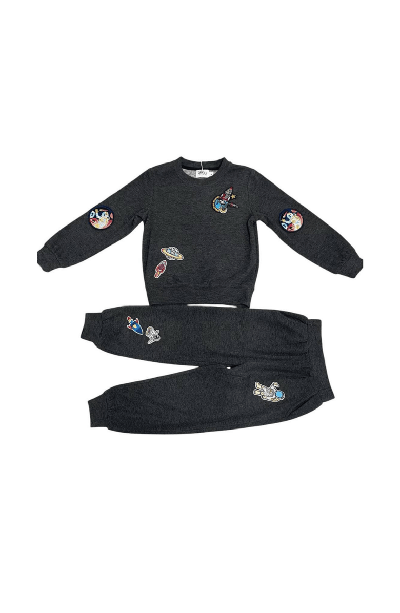 Lola + The Boys Super Soft Astro Set, Main, color, Black