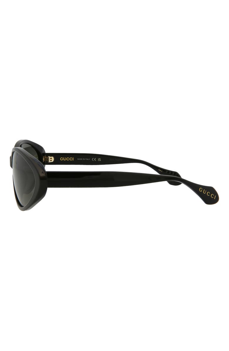 Gucci 67mm Cat Eye Sunglasses, Alternate, color, Black Black Grey