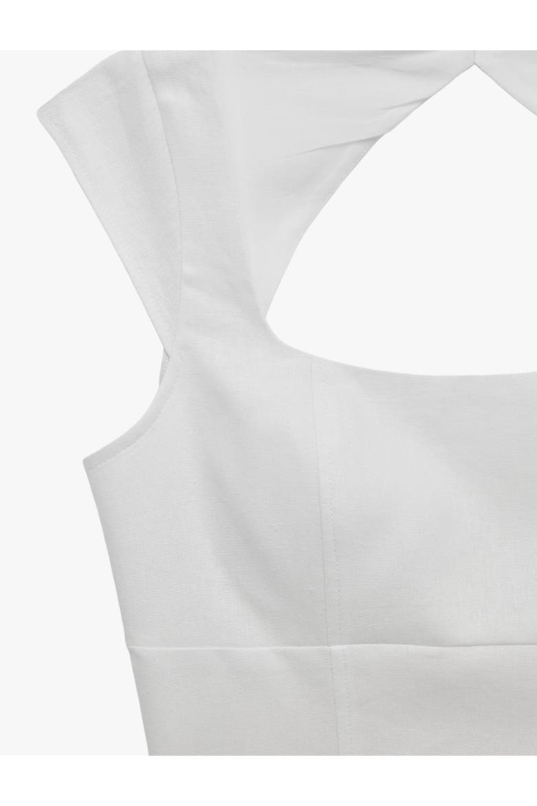 Slim Fit Sleeveless Crop Blouse, Alternate, color, WHITE