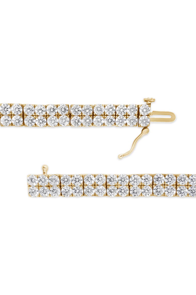 14K Yellow Gold 10.0 Cttw Diamond 2 Row Tennis Bracelet, Alternate, color, Yellow Gold