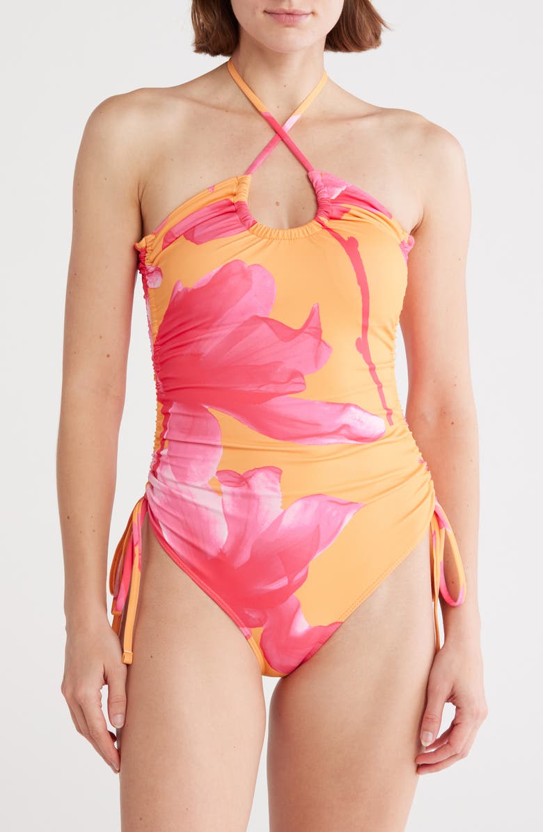 Hutch Roseanna One Piece Swimsuit, Main, color, Cantaloupe