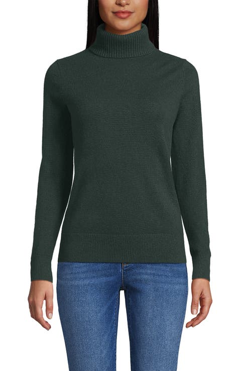 Lands' End Cashmere Turtleneck Sweater