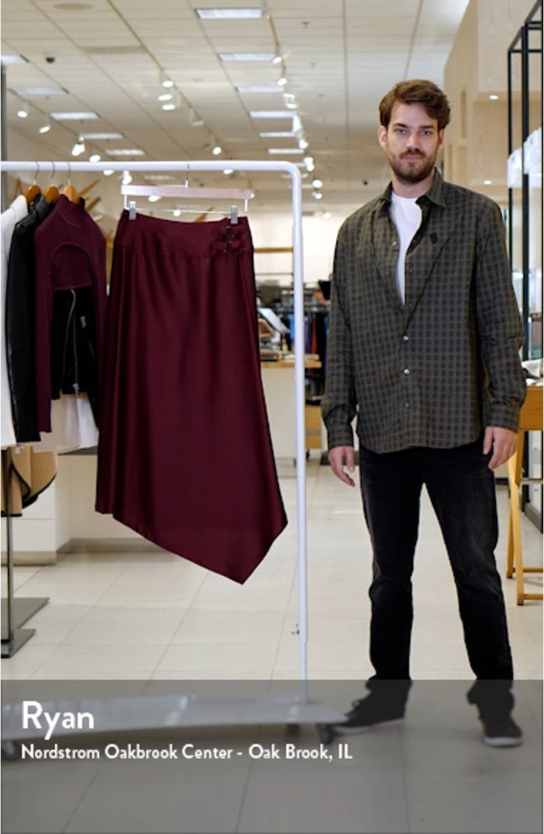 Asymmetric Crêpe de Chine Midi Skirt, sales video thumbnail