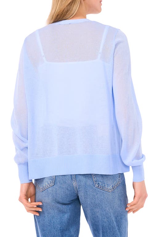 Vince Camuto Tissue Knit Cardigan In Blue