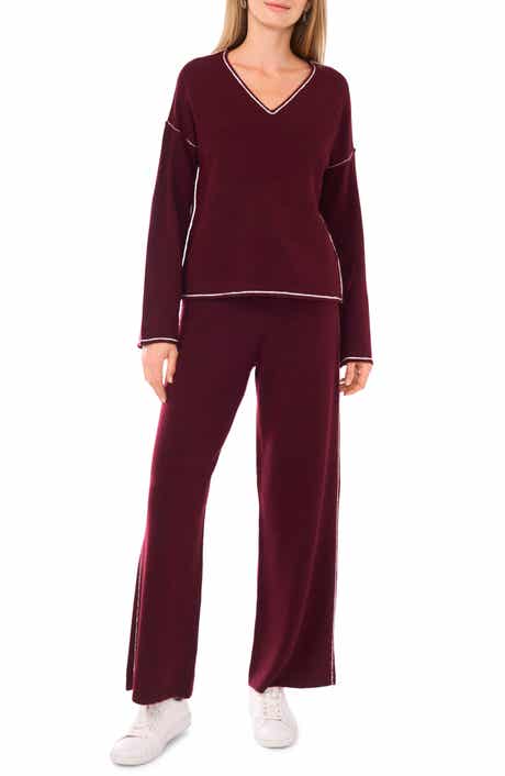 Vince Camuto V-Neck Sweater & Pants Set