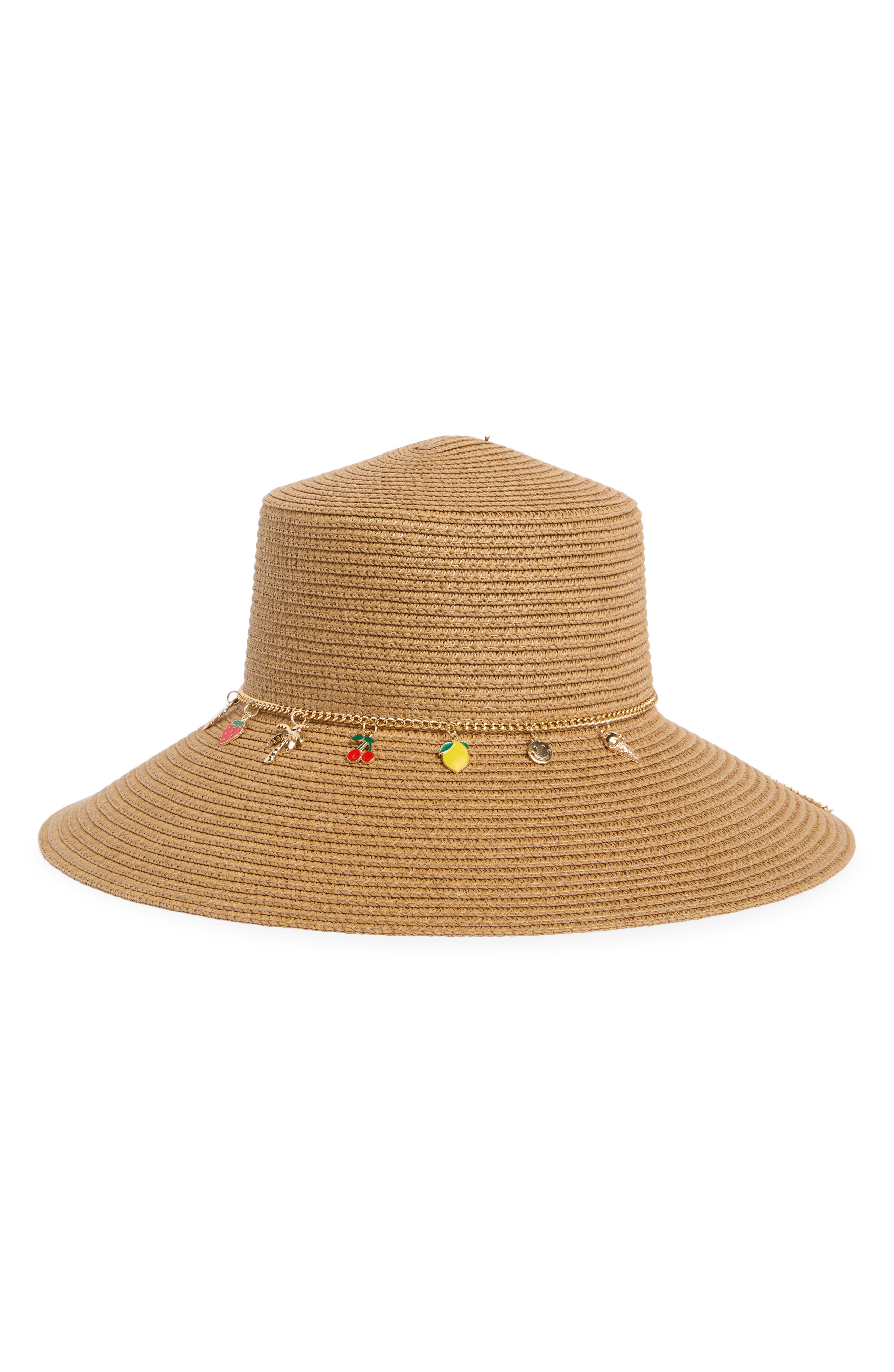 BCBG Downbrim Charm Straw Hat