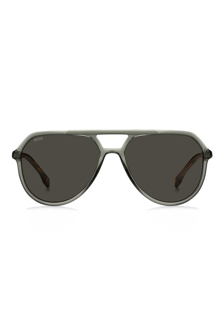 1831/S 58mm Pilot Sunglasses, Main, color, GREEN