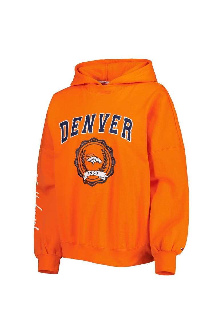 Women's Tommy Hilfiger Orange Denver Broncos Becca Drop Shoulder Pullover Hoodie, Alternate, color, Orange