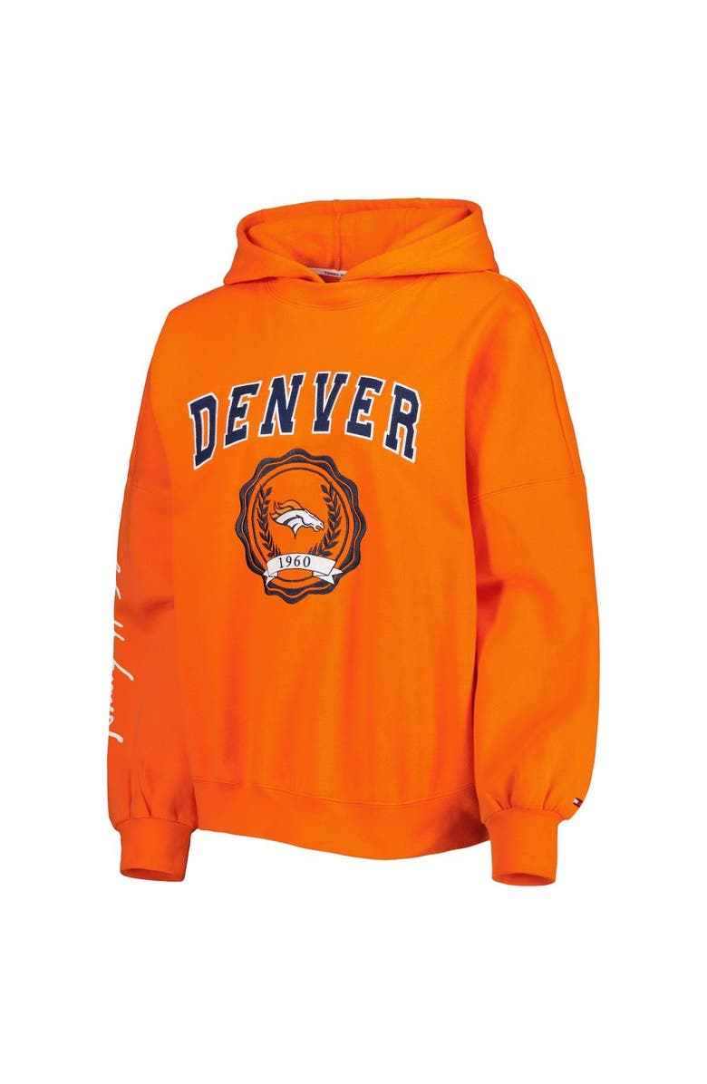 Tommy Hilfiger Women's Tommy Hilfiger Orange Denver Broncos Becca Drop Shoulder Pullover Hoodie, Alternate, color, Orange