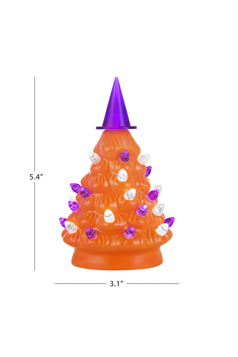 Set of 2 Mini Halloween Trees - Orange, Alternate, color, Orange