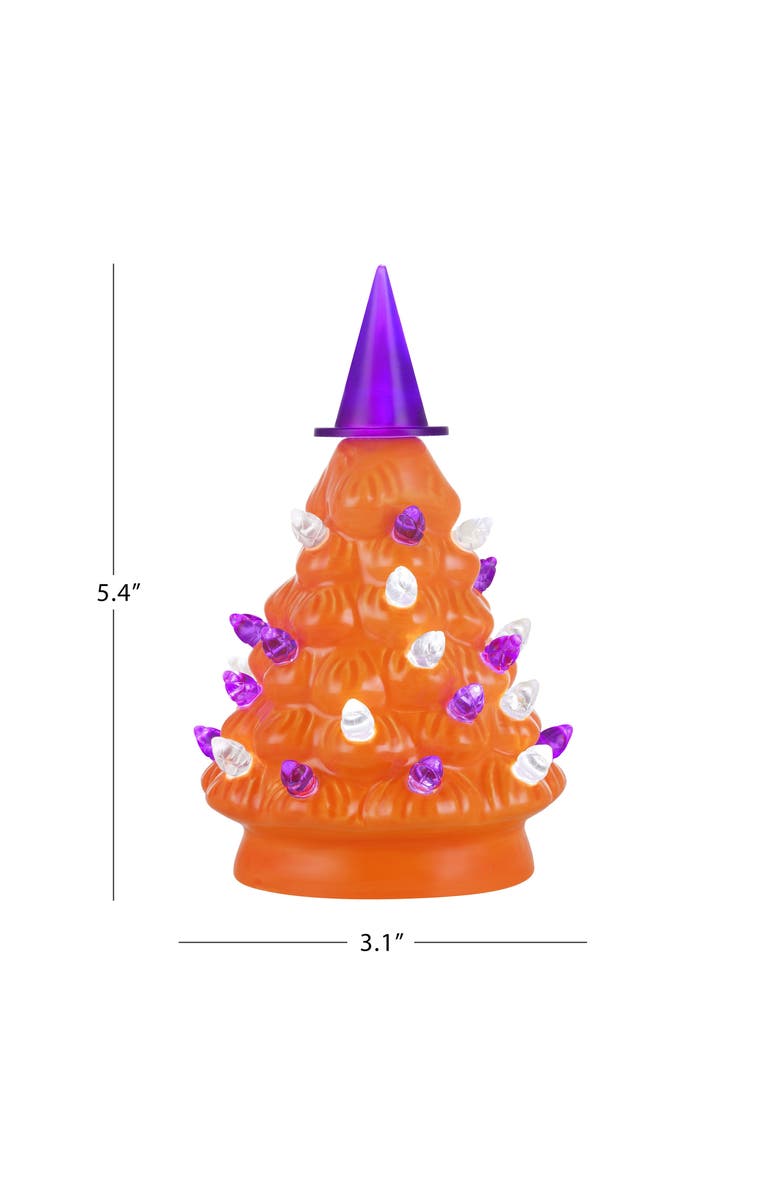 Mr. Halloween Set of 2 Mini Halloween Trees - Orange, Alternate, color, Orange