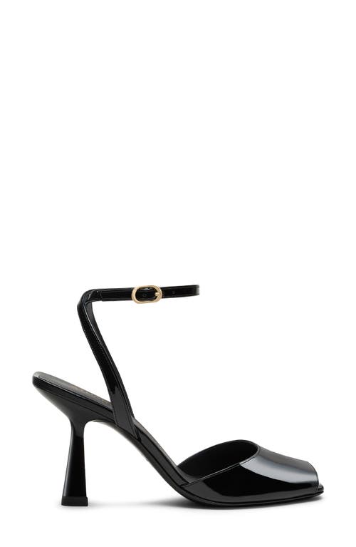 Stuart Weitzman Val Ankle Strap Sandal In Black