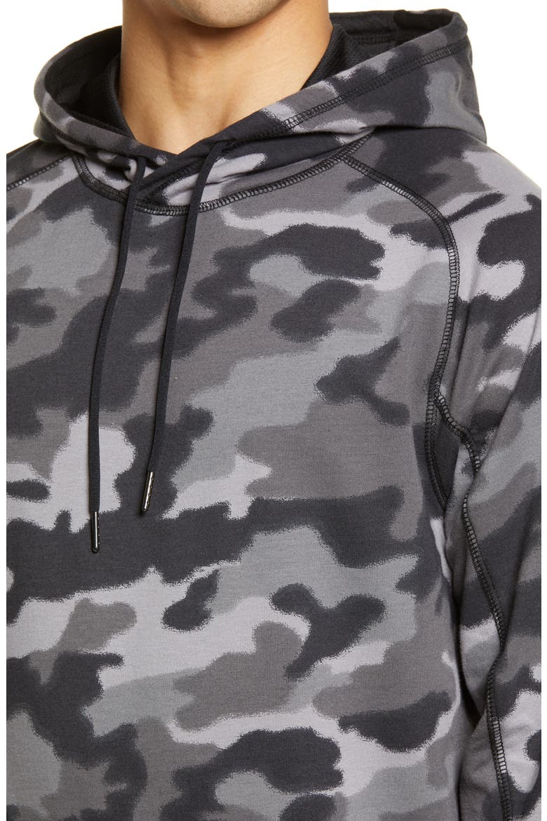 Men's Fleece Hoodie, Alternate, color, BLACK CAMO