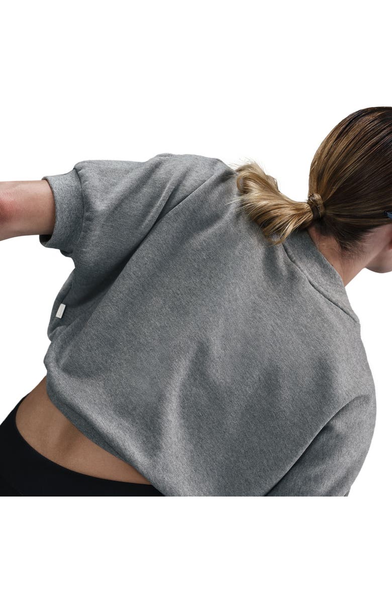 Nike Logo Short Sleeve High-Low Sweatshirt, Alternate, color, 