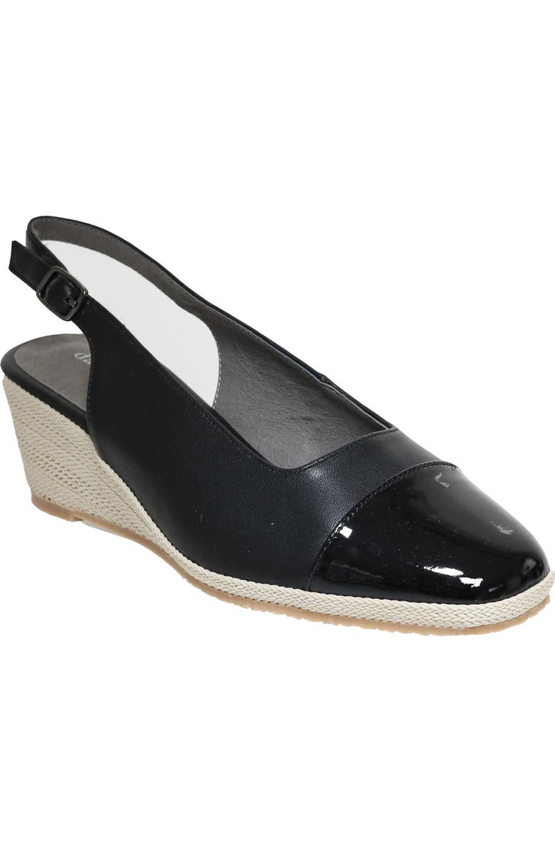 David Tate Sheyla Slingback Wedge Pump, Main, color, Black