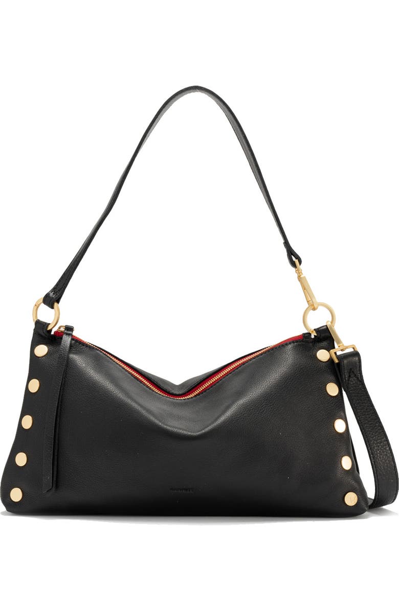 HAMMITT Kyle Medium Shoulder Bag, Main, color, Black/ Brushed Gold Red Zip