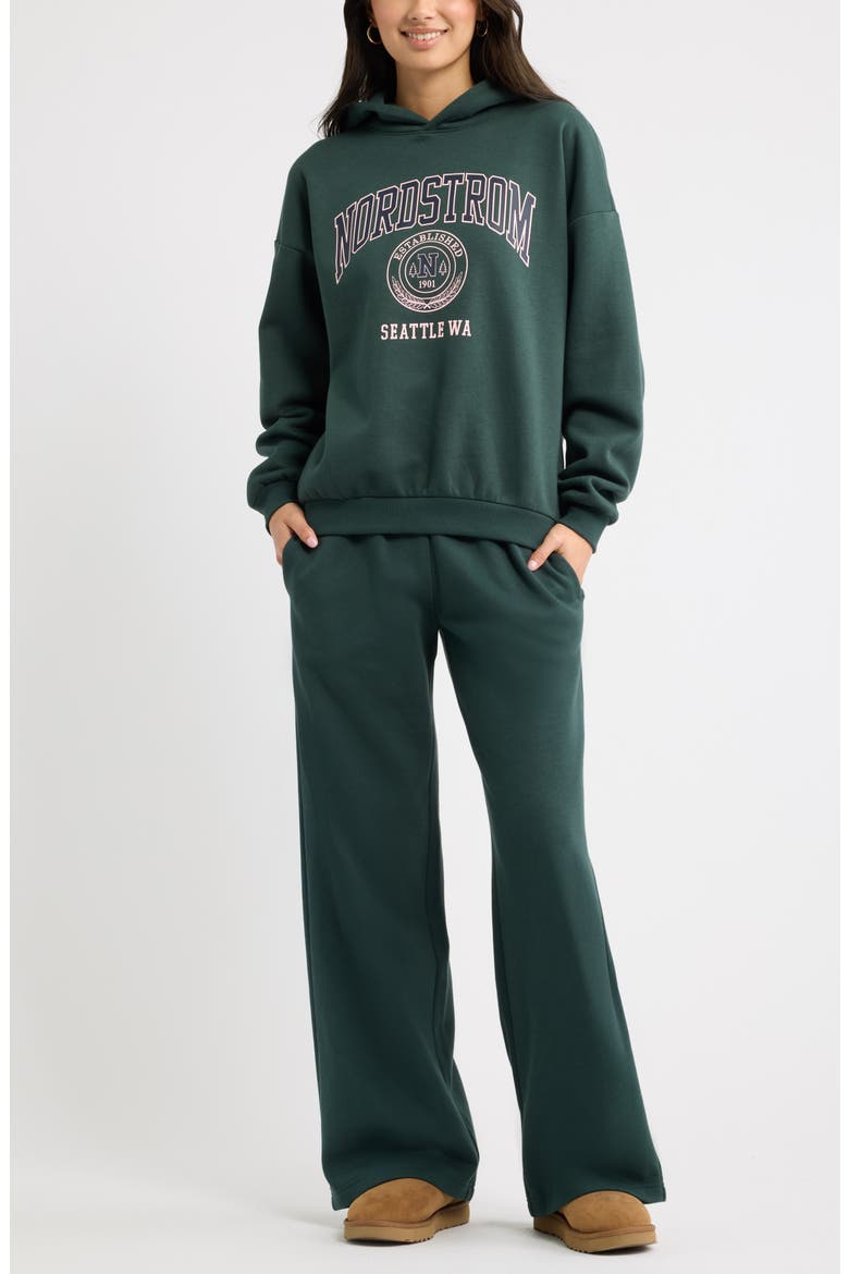 Graphic Hoodie, Alternate, color, GREEN- PINK NORDSTROM 125