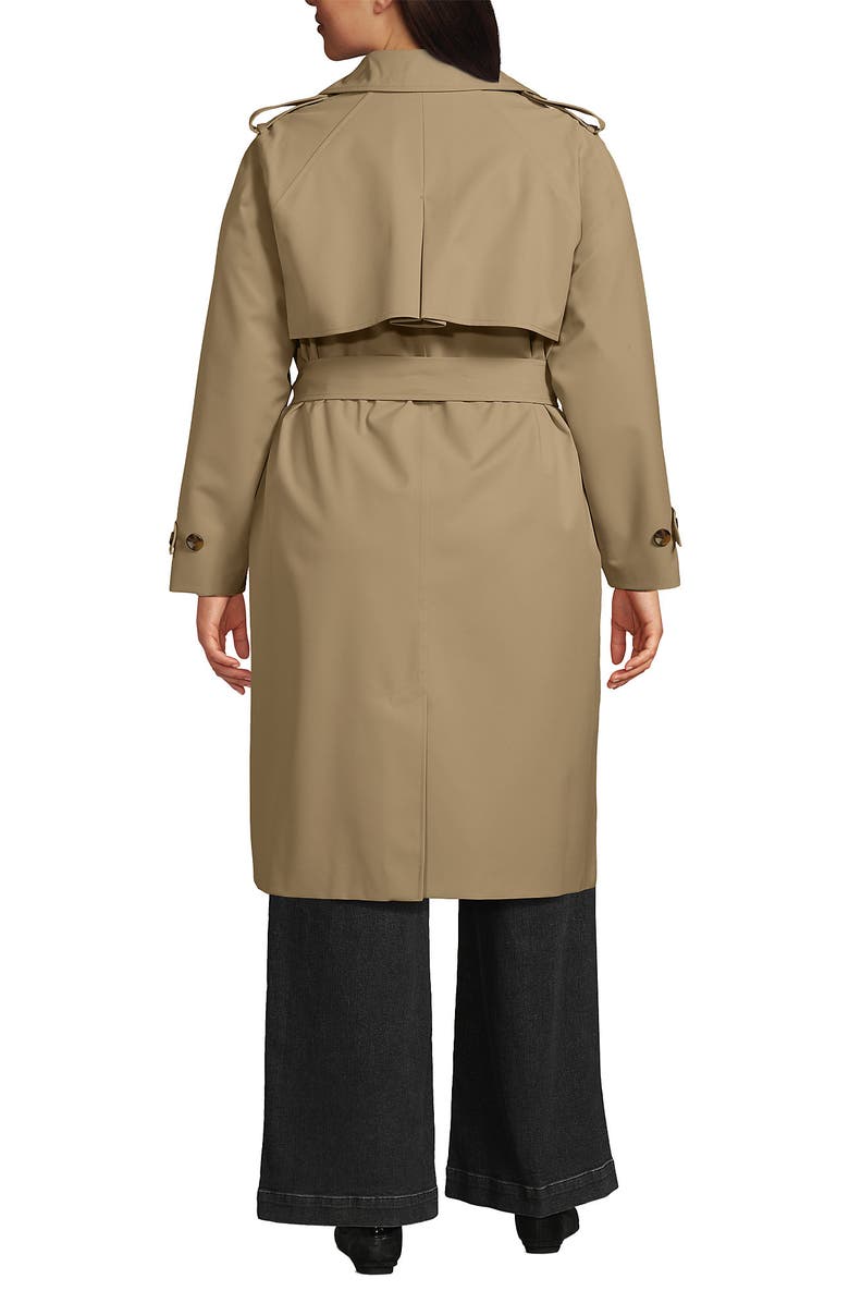 Lands' End Squall Waterproof Modern Trench Coat, Alternate, color, Desert Tan