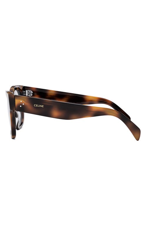 Celine Bold 3 Dots 53mm Butterfly Optical Sunglasses In Blonde Havana