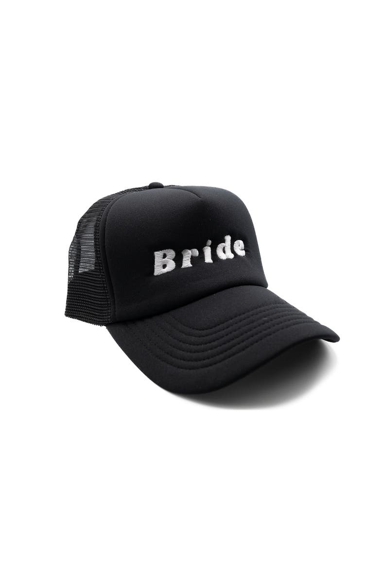 Bride Foam Trucker Hat, Alternate, color, Black