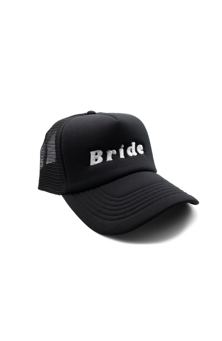 Rey To Z Bride Foam Trucker Hat, Alternate, color, Black