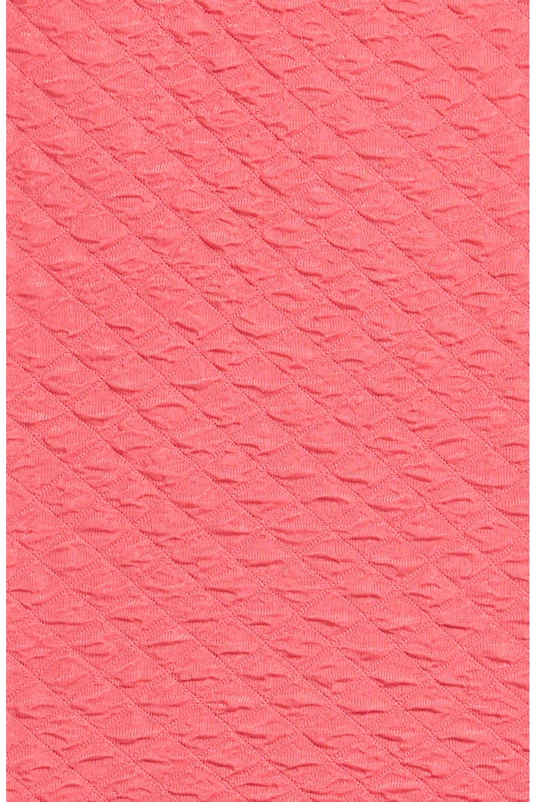 Kids' Daisy Ruffle Textured One-Piece Swimsuit, Alternate, color, CORAL