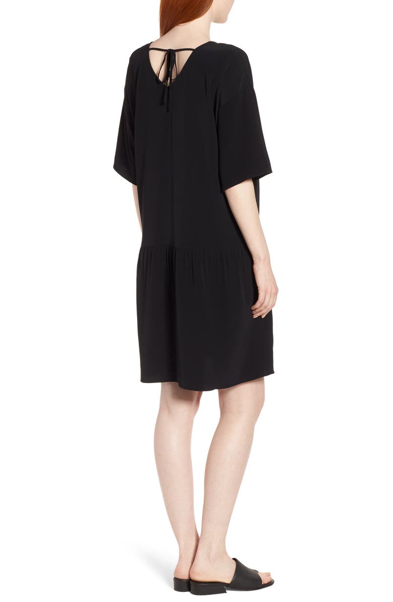 Eileen Fisher Drop Waist Tencel<sup>®</sup> Lyocell Blend Dress, Alternate, color, 