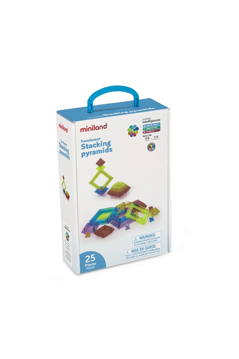 Translucent Stacking Pyramids 25 Pcs, Alternate, color, Blue Multi