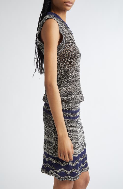 Wales Bonner Shade Sweater Vest In Navy/ivory