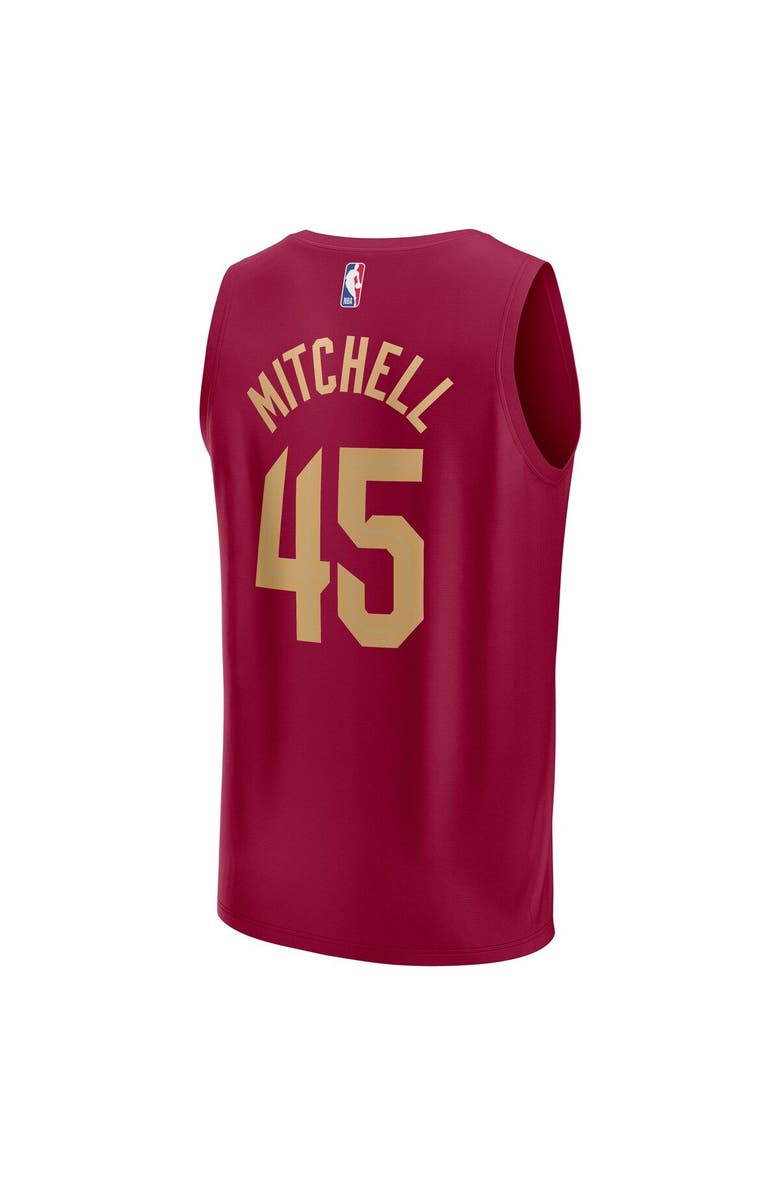 FANATICS Men's Fanatics Branded Donovan Mitchell Wine Cleveland Cavaliers 2022/23 Fast Break Replica Jersey - Icon Edition, Alternate, color, 