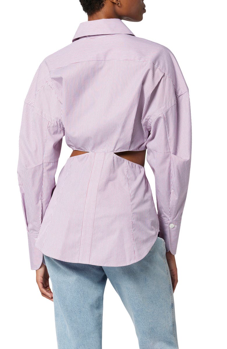 Equipment Alya Cutout Silk Button-Up Shirt, Alternate, color, Red Multi